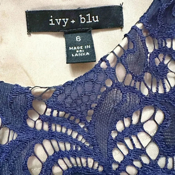 ivy & blu | Navy and Cream Lace Dress (6) - Picture 5 of 5